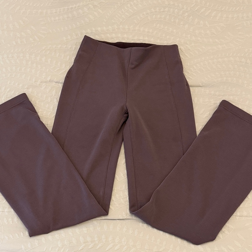 lululemon athletica brown Straight Leg zipper Pants